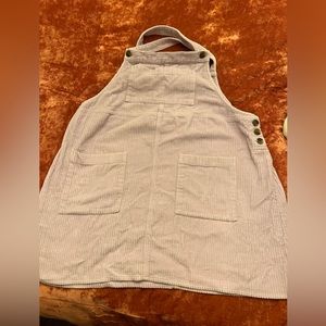 Lavender overall corduroy pinafore dress